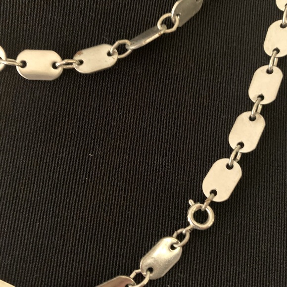 VINTAGE LONG SILVER LINK CHAIN - Picture 3 of 7